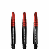 Mission Sabre Shafts - Polycarbonate Dart Stems - Black - Red Top Short