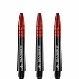 Mission Sabre Shafts - Polycarbonate Dart Stems - Black - Red Top Tweenie