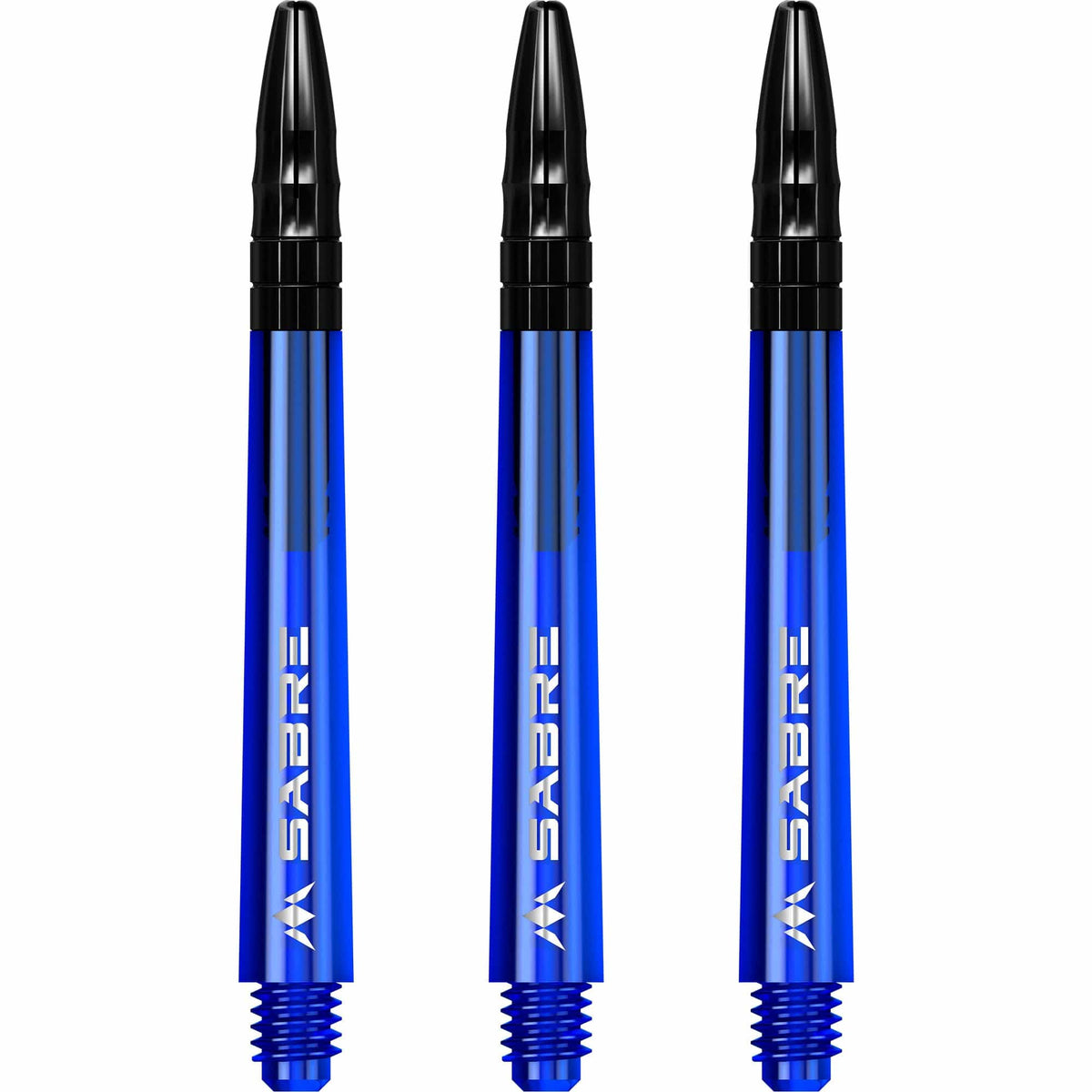 Mission Sabre Shafts - Polycarbonate Dart Stems - Blue - Black Top Medium