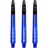 Mission Sabre Shafts - Polycarbonate Dart Stems - Blue - Black Top Medium