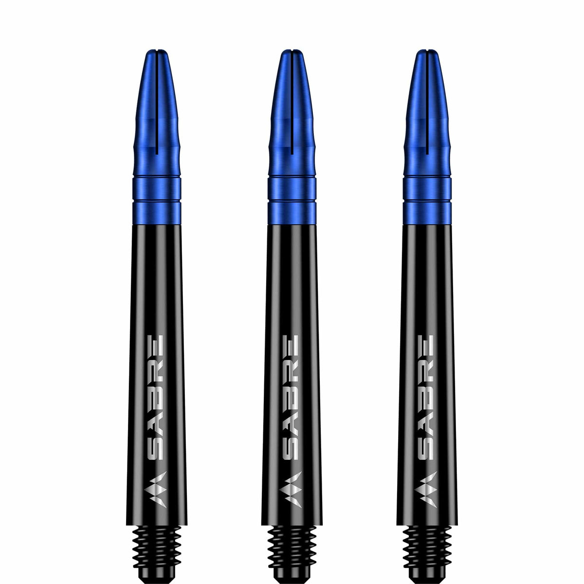 Mission Sabre Shafts - Polycarbonate Dart Stems - Black - Blue Top