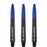 Mission Sabre Shafts - Polycarbonate Dart Stems - Black - Blue Top