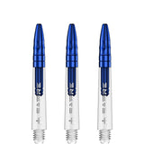 Mission Sabre Shafts - Polycarbonate Dart Stems - Clear - Blue Top Tweenie