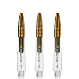 Mission Sabre Shafts - Polycarbonate Dart Stems - Clear - Gold Top Tweenie