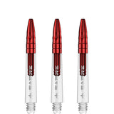 Mission Sabre Shafts - Polycarbonate Dart Stems - Clear - Red Top Tweenie
