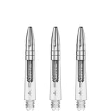 Mission Sabre Shafts - Polycarbonate Dart Stems - Clear - Silver Top Short