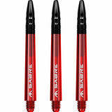 Mission Sabre Shafts - Polycarbonate Dart Stems - Red - Black Top Medium
