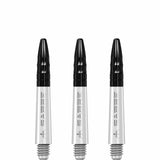 Mission Sabre Shafts - Polycarbonate Dart Stems - White - Black Top Short