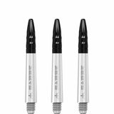 Mission Sabre Shafts - Polycarbonate Dart Stems - White - Black Top Tweenie