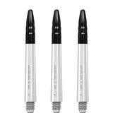 Mission Sabre Shafts - Polycarbonate Dart Stems - White - Black Top Tweenie Plus