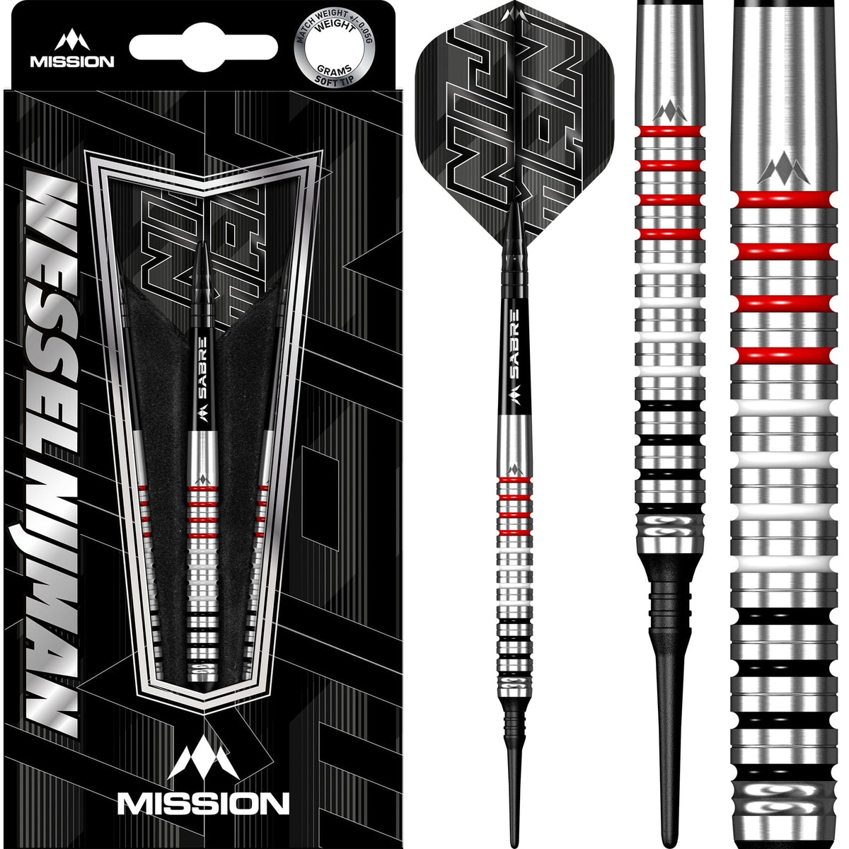 Mission Wessel Nijman Darts - Soft Tip - 95% - Natural 18g