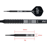 One80 Beau Greaves Darts - Soft Tip - VHD - Black Edition