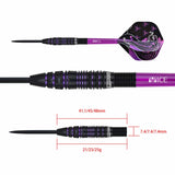 One80 Jelle Klaasen VHD Darts - Steel Tip - The Cobra - Black
