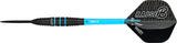 One80 Raise B Darts - Steel Tip - Black - Aqua Blue Rings