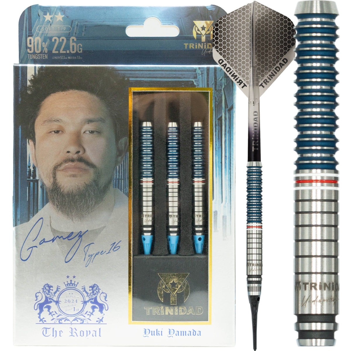 Trinidad The Royal Darts - Soft Tip - 90% Tungsten - Gomez 16 - 22.6g