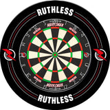 Ruthless Dartboard Surround - Professional - Printed Design - Black