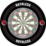 Ruthless Dartboard Surround - Professional - Printed Design - Black