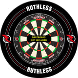 Ruthless Dartboard Surround - Professional - Printed Design - Black