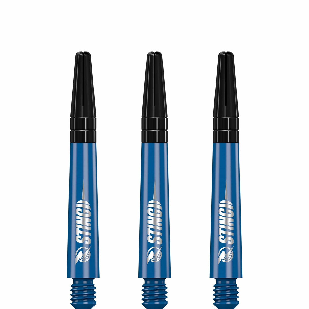 Ruthless Sting Dart Shafts - Polycarbonate - Solid Blue - Black Top Tweenie