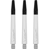 Ruthless Sting Dart Shafts - Polycarbonate - Solid White - Black Top Medium