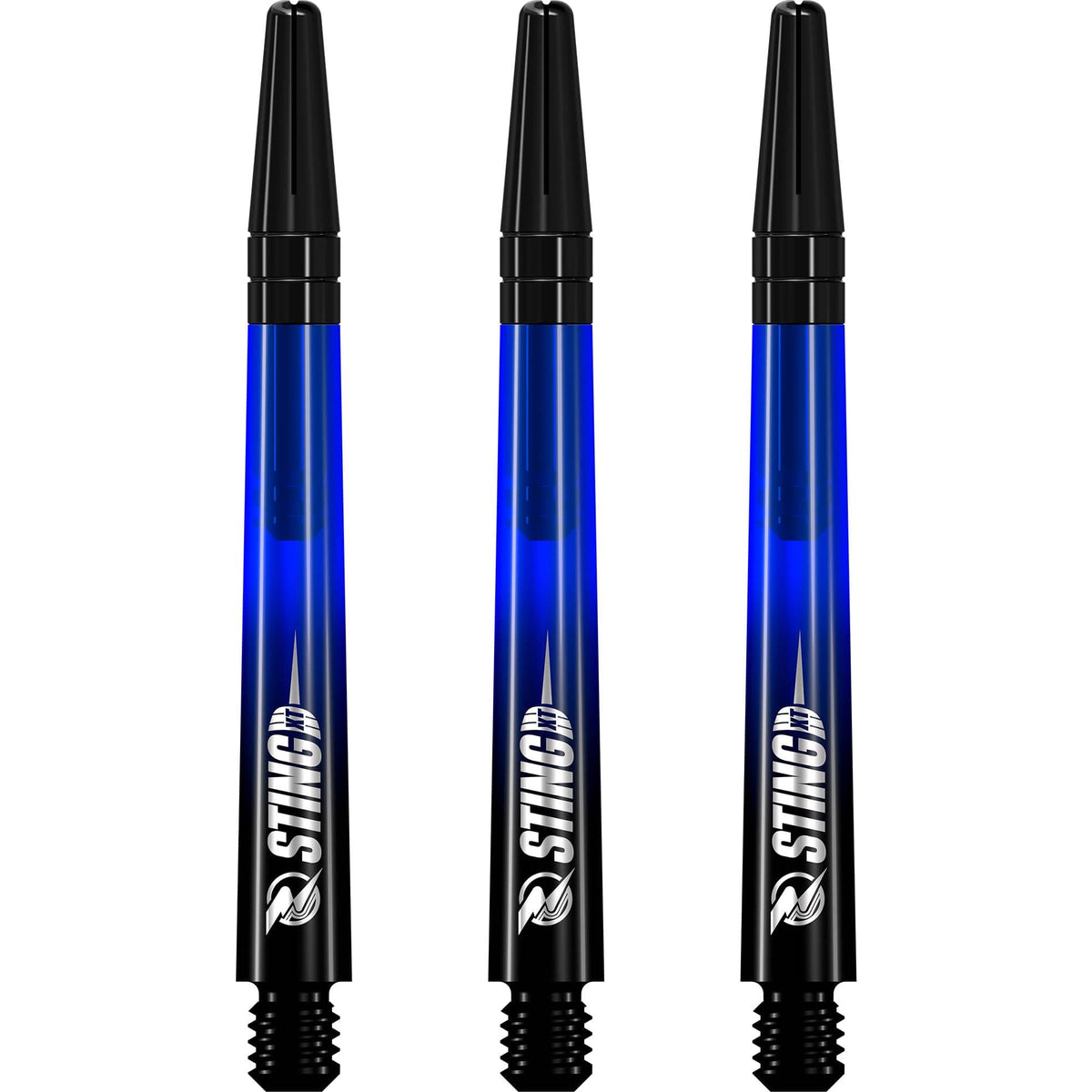 Ruthless Sting XT Dart Shafts - Polycarbonate - Gradient Black & Blue - Black Top Medium