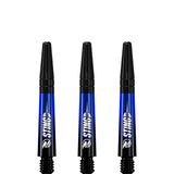 Ruthless Sting XT Dart Shafts - Polycarbonate - Gradient Black & Blue - Black Top Short