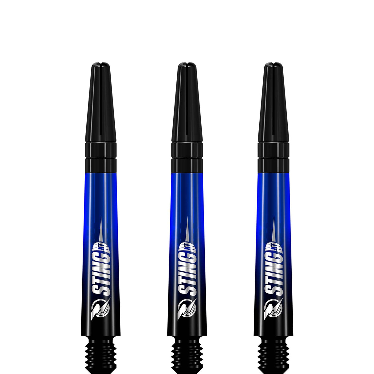 Ruthless Sting XT Dart Shafts - Polycarbonate - Gradient Black & Blue - Black Top Tweenie