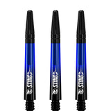 Ruthless Sting XT Dart Shafts - Polycarbonate - Gradient Black & Blue - Black Top Tweenie Plus