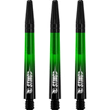 Ruthless Sting XT Dart Shafts - Polycarbonate - Gradient Black & Green - Black Top Medium