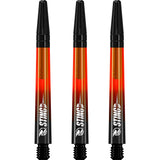 Ruthless Sting XT Dart Shafts - Polycarbonate - Gradient Black & Orange - Black Top Medium
