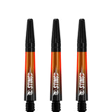 Ruthless Sting XT Dart Shafts - Polycarbonate - Gradient Black & Orange - Black Top Tweenie