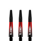 Ruthless Sting XT Dart Shafts - Polycarbonate - Gradient Black & Red - Black Top Short
