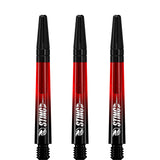 Ruthless Sting XT Dart Shafts - Polycarbonate - Gradient Black & Red - Black Top Tweenie Plus