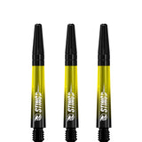 Ruthless Sting XT Dart Shafts - Polycarbonate - Gradient Black & Yellow - Black Top Tweenie