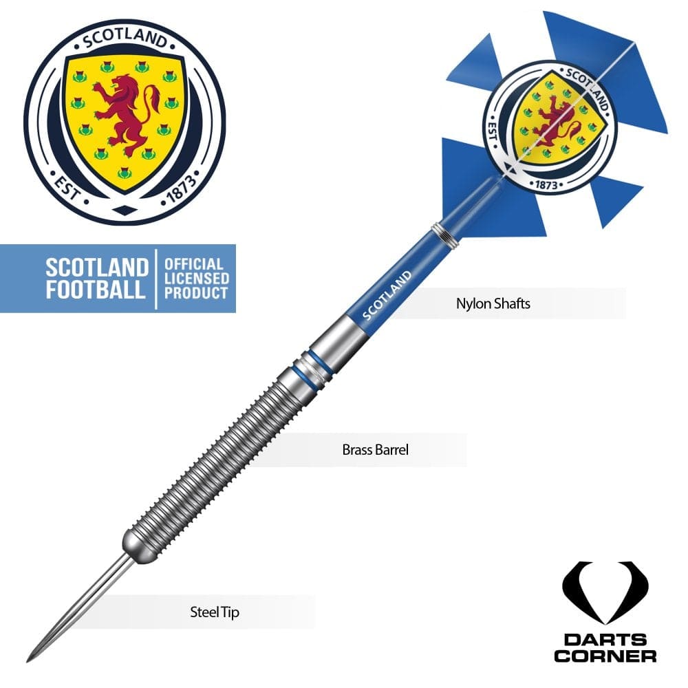 Scotland Football Darts - Steel Tip Brass - Official Licensed - Logo - 22g