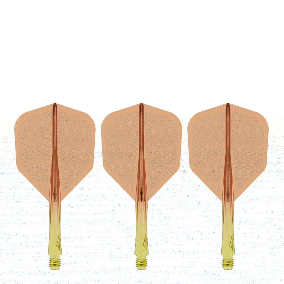 Caliburn SUP Flights - Moulded Shaft and Flight -  Standard No6 - Waves - Yellow & Orange