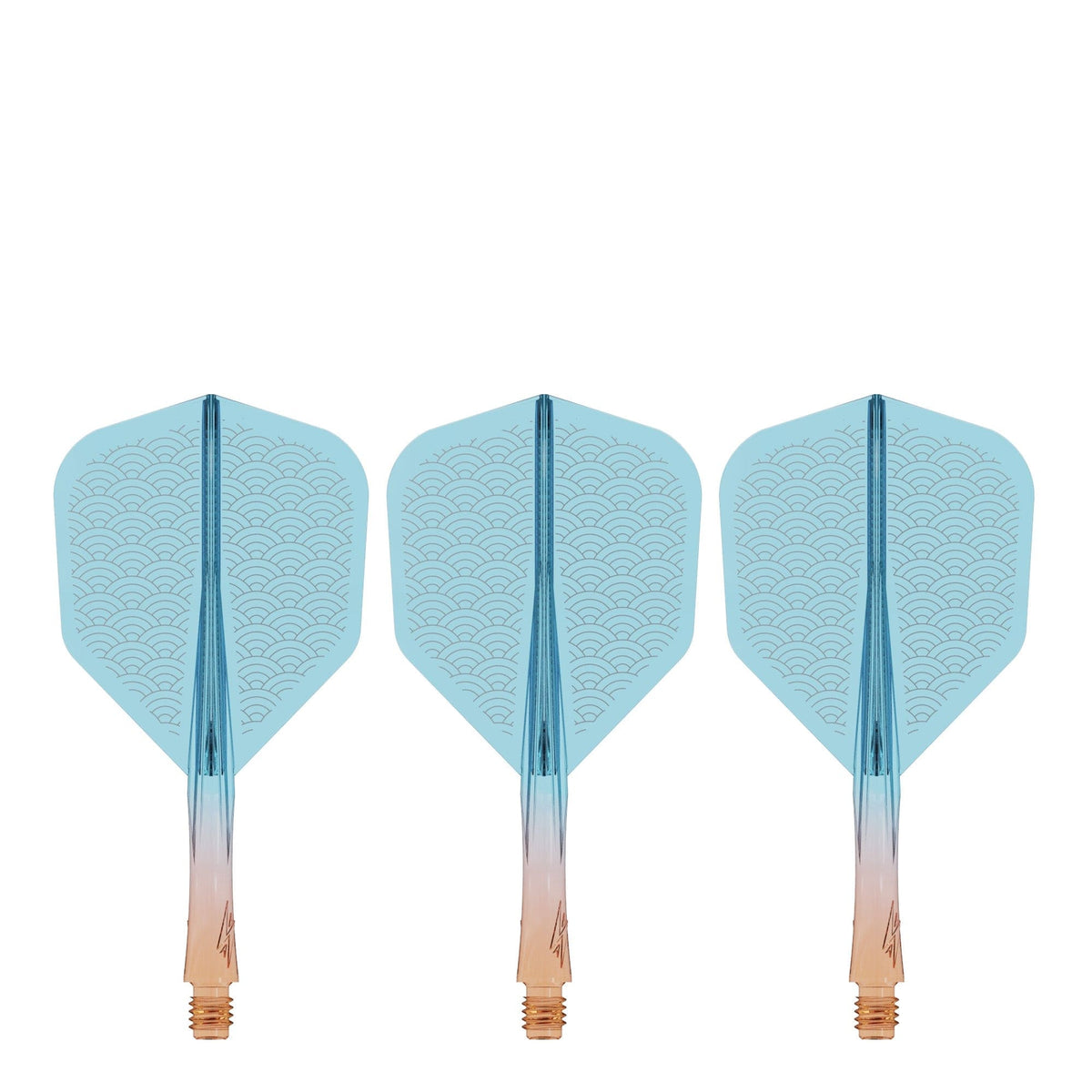 Caliburn SUP Flights - Moulded Shaft and Flight -  Standard No6 - Waves - Orange & Blue