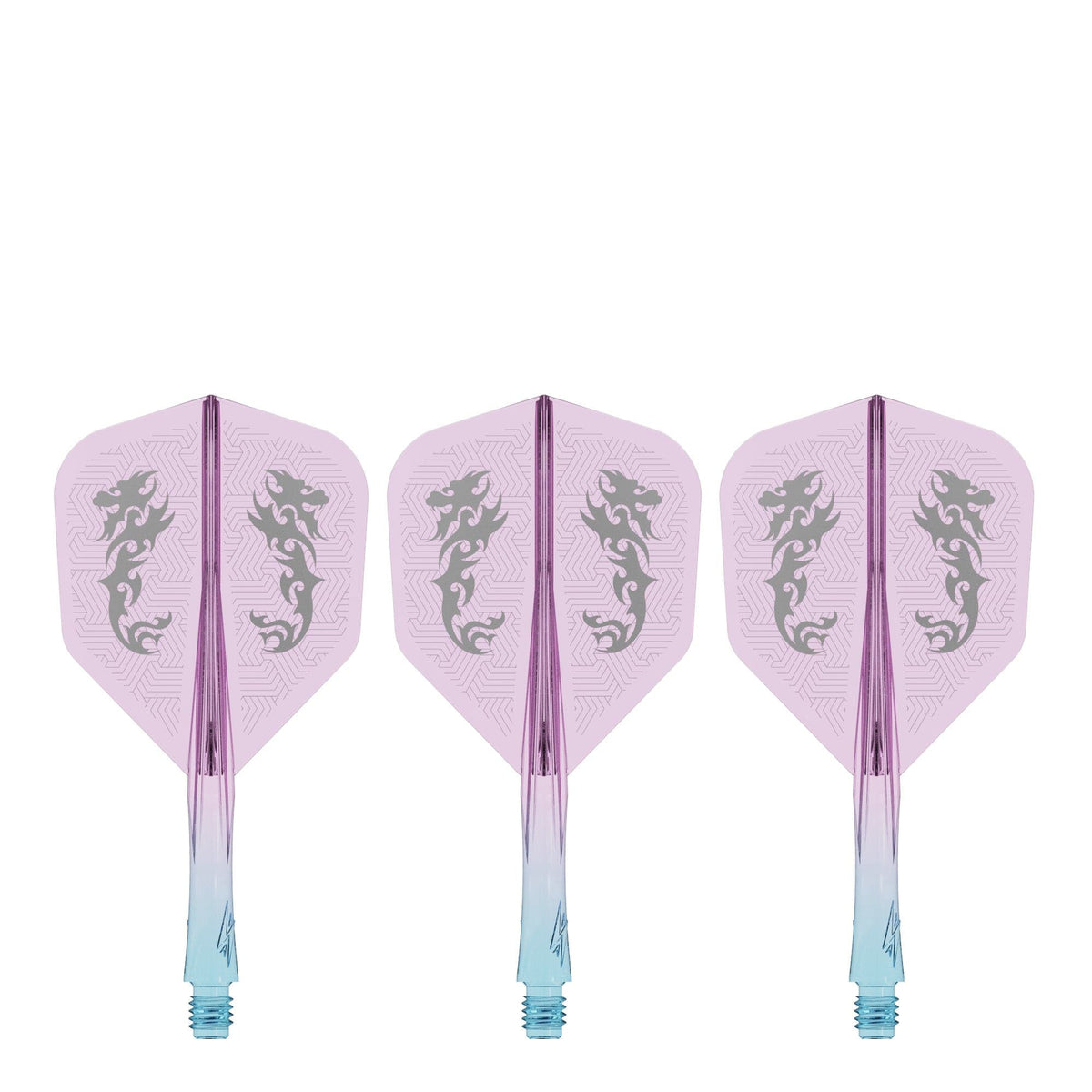 Caliburn SUP Flights - Moulded Shaft and Flight -  Standard No6 - Dragon - Blue & Purple