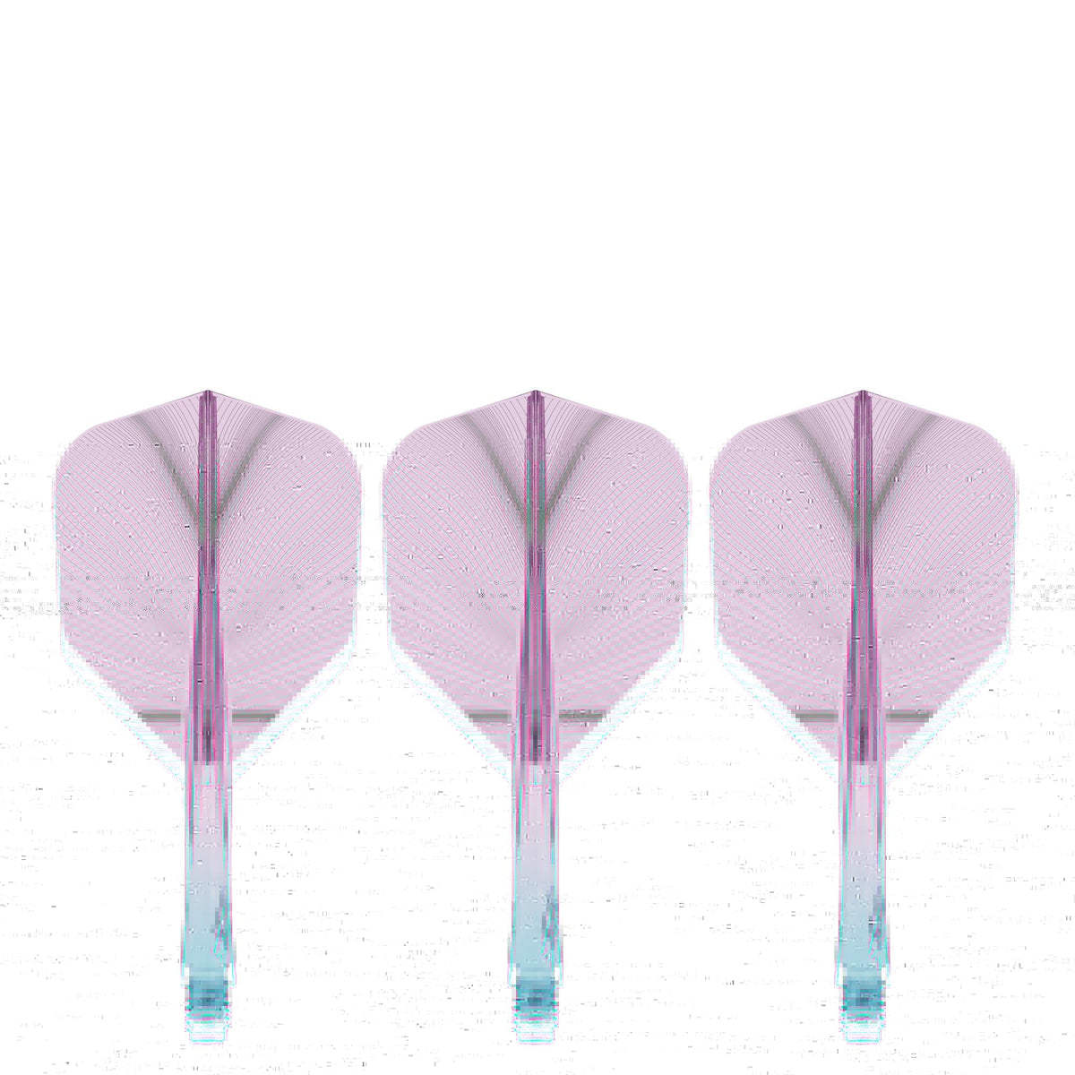 Caliburn SUP Flights - Moulded Shaft and Flight -  Standard No6 - Feather - Blue & Purple