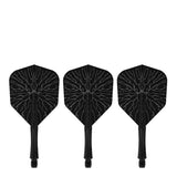 Caliburn SUP Flights - Moulded Shaft and Flight -  Standard No6 - Crack - Black