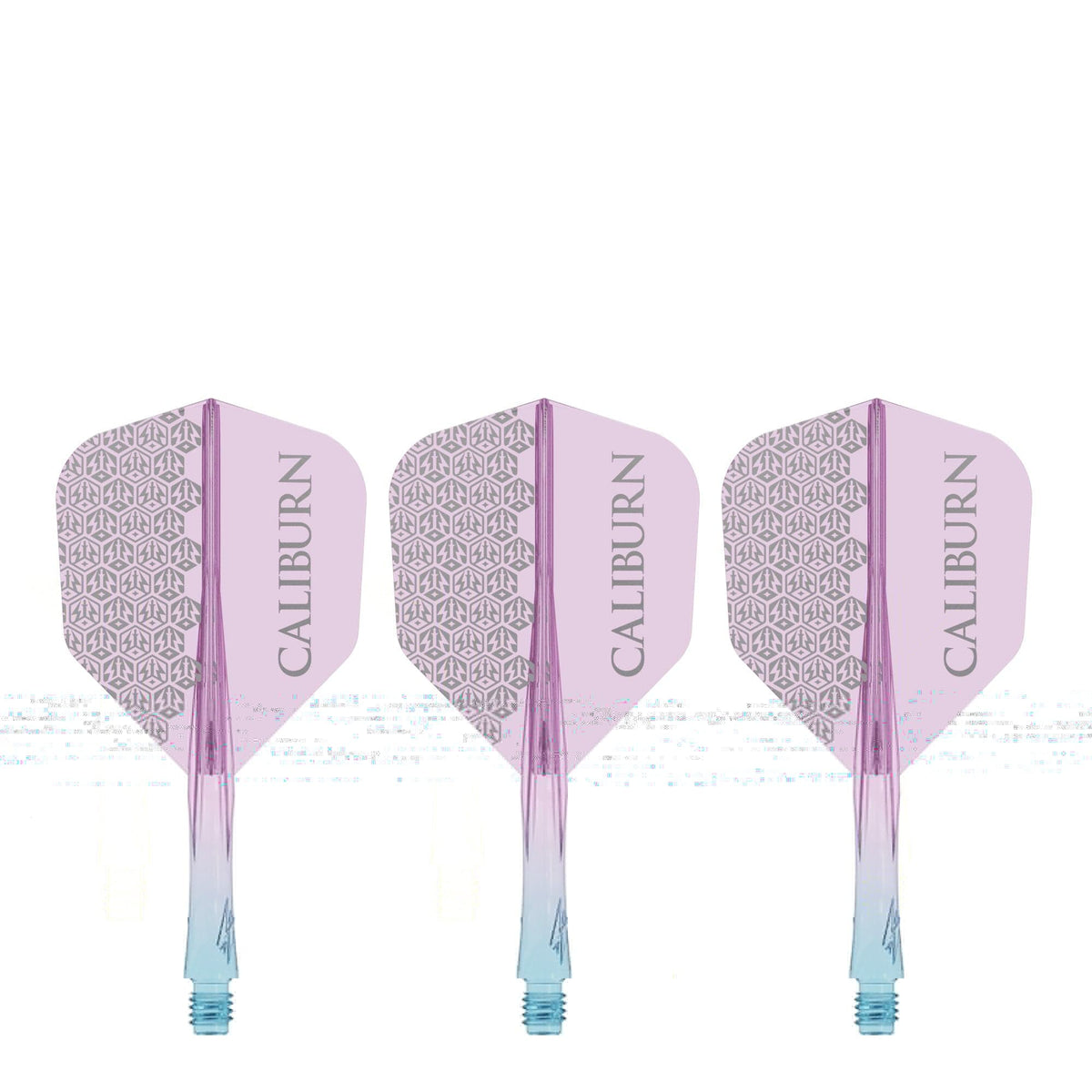 Caliburn SUP Flights - Moulded Shaft and Flight -  Standard No6 - Logo - Blue & Purple