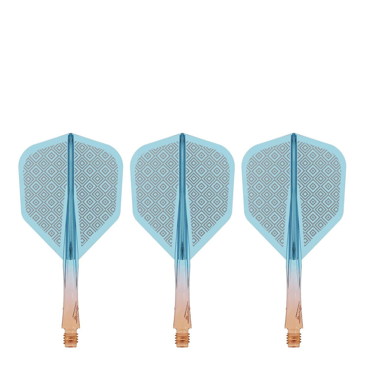 Caliburn SUP Flights - Moulded Shaft and Flight -  Standard No6 - Block - Orange & Blue