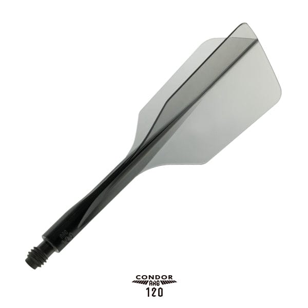 Condor AXE 120 Dart Flights - Slim Clear Black / Short