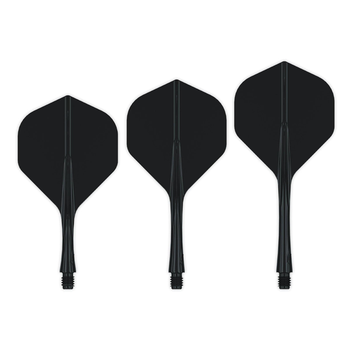 Caliburn SUP Flights - Moulded Flight & Shaft - Standard No2 Black / Short