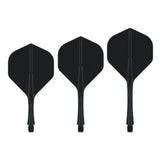 Caliburn SUP Flights - Moulded Flight & Shaft - Standard No2 Black / Short