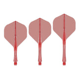 Caliburn SUP Flights - Moulded Flight & Shaft - Standard No2 Red / Short