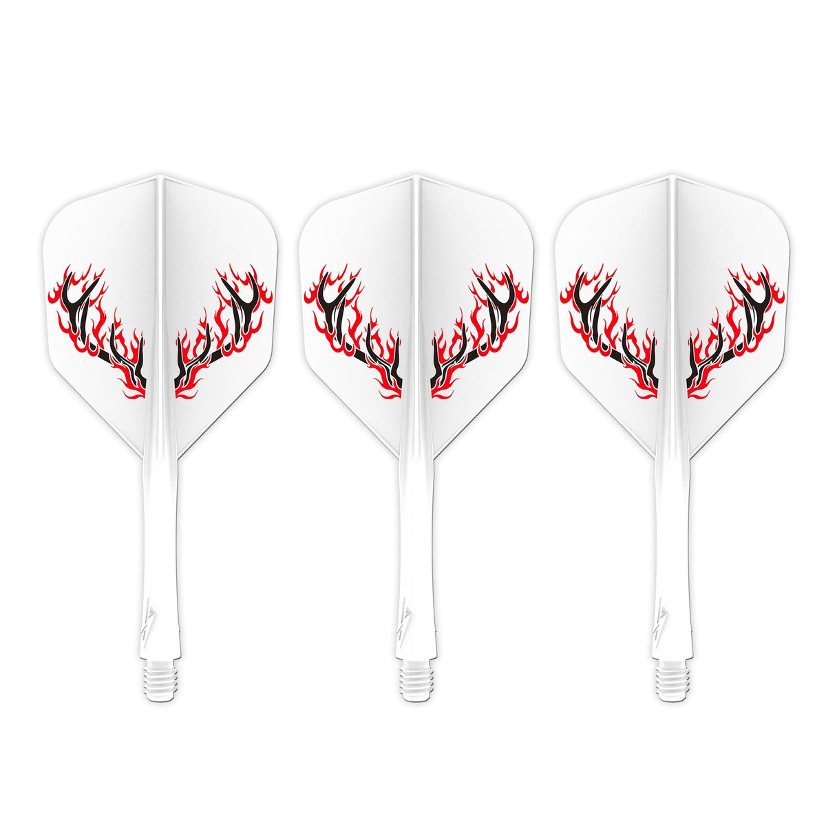 Caliburn SUP Dart Flights - Moulded Flight & Shaft - Standard No6 - Rynit - White