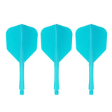 Caliburn SUP Lite Dart Flights - Moulded Flight & Shaft - Standard No6 - Lucent Cyan