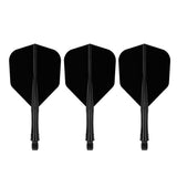 Caliburn SUP Lite Dart Flights - Moulded Flight & Shaft - Standard No6 - Black