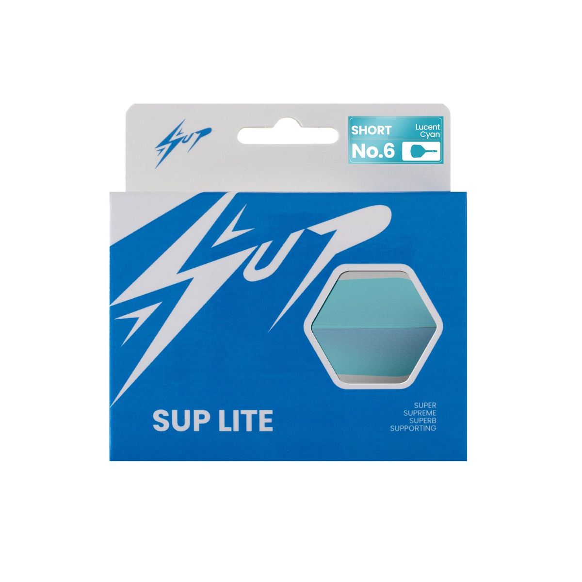 Caliburn SUP Lite Dart Flights - Moulded Flight & Shaft - Standard No6 - Lucent Cyan
